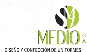 Logotipo de Productos Siete y Medio C.A. en versión para fondos oscuros